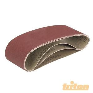 TRITON Lot de 3 bandes abrasives pour la ponceuse ? bande compacte Triton