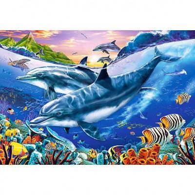 Puzzle 3000 pièces Dauphins dans le lagon Achat Vente puzzle