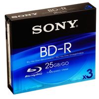CD - DVD - BLU-RAY VIERGE POUR PC Sony 3 disque Blu-ray 25 Go 6x