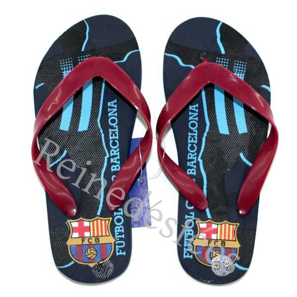 Chaussons FC Barcelone Officiels Pour Enfant Garçon - Taille 30 - Semelle Plate - Coupe Moyenne