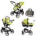 POUSSETTE  BREVI Combiné OVO Trio Auto Vert anis