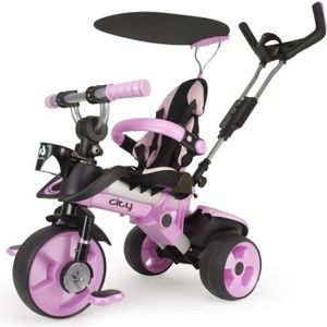 INJUSA Tricycle enfant évolutif City Rose