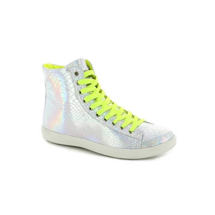 baskets jaune fluo femme