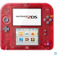 Console Nintendo 2DS transparente rouge Console Nintendo 2DS transparente rouge