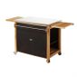  Table chene brosse et inox pour plancha
