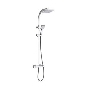 SARODIS Colonne de douche Rock avec mitigeur thermostatique carré et Pommeau de douche 20x20 cm