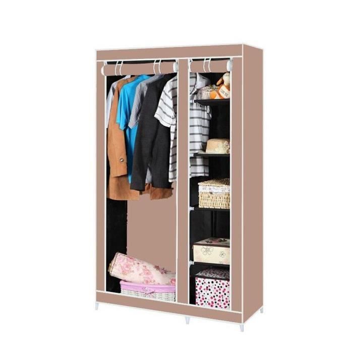 Armoire penderie en tissus *marron n°2* Achat / Vente penderie mobile