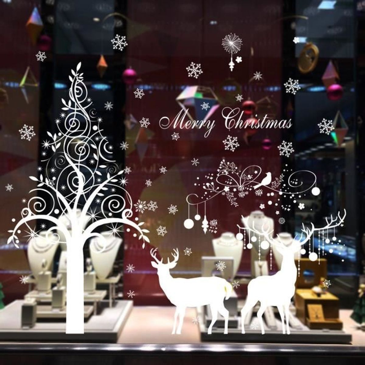 Sticker noel vitrine achat / vente sticker noel vitrine pas cher ...