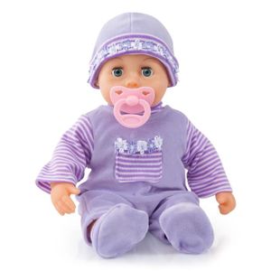 BAYER Bébé Premiers Mots 38 Cm Pourpre Avec 24 Sons De Bébé