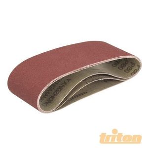 TRITON Lot de 3 bandes abrasives pour la ponceuse ? bande compacte Triton