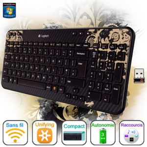 CLAVIER - PAVE NUMERIQUE Logitech Wireless Keyboard K360 VictorianWallpaper