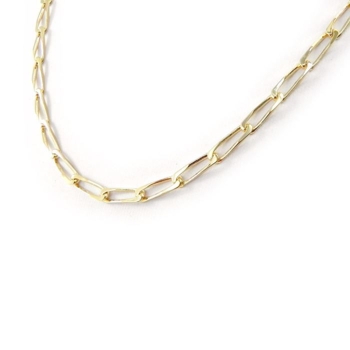 Collier Chaîne Plaque Or Et Perles Ref16771J - Occasion, Bijou élégant Et Raffiné