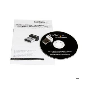 STARTECH Mini adaptateur USB réseau sans fil N 150 Mb/s - Clé USB WiFi 802.11n/g 1T1R - Carte réseau sans fil N - Blanc