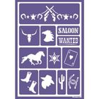 MASQUE-MAQUILLAGE-ACCESSOIRE VISAGE Maquillage - Pochoir : Cowboy