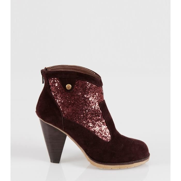 bottine talon paillette