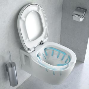 Cuvette WC suspendue sans bride + abattant