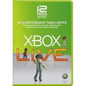 ABONEMENT JEUX EN LIGNE CARTE D'ABONNEMENT 12 MOIS XBOX LIVE OFFICIELLE XB ABONEMENT JEUX EN LIGNE CARTE D'ABONNEMENT 12 MOIS XBOX LIVE OFFICIELLE XB
