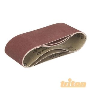 TRITON Lot de 3 bandes abrasives pour la ponceuse ? bande compacte Triton
