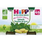 PLATS PREPARES SALES HIPP Pots Epinards P. de Terre - 4/6 mois