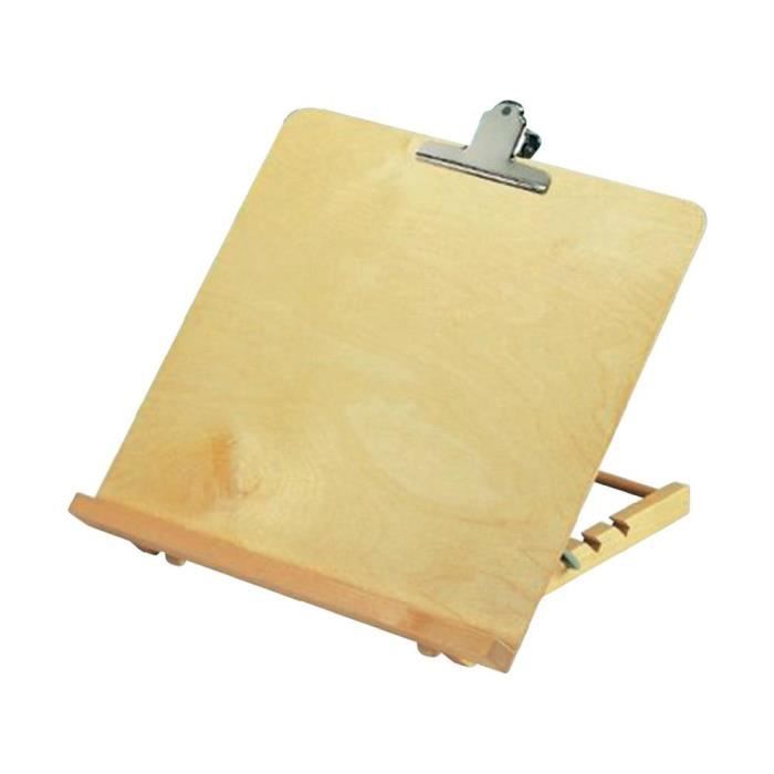 K&M 116/1 Pupitre En Bois - Bois De Hêtre Solide, Couleur Naturelle - Pupitre Extensible De 71,5 à 122,5 Cm