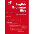 DICTIONNAIRES / LANGUES English grammar files 50 fiches bilingue de gra...