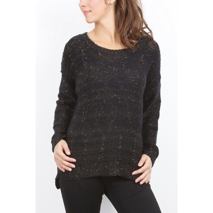 Pull ample à zip... Noir Noir Achat / Vente pull Pull ample à zip... Noir Cdiscount