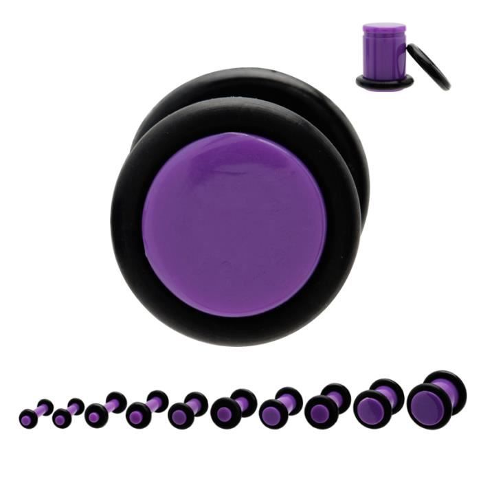 Piercing plug (tunnels ecarteur expander) violet de 2.5 mm Achat