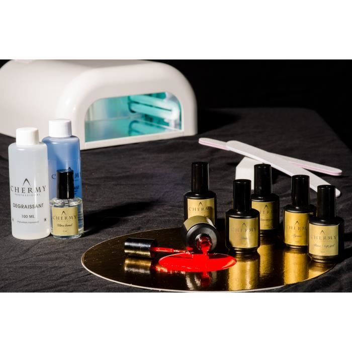 Kit vernis semipermanents UV/LED avec lampe UV Achat / Vente VERNIS A ONGLES Kit vernis semi