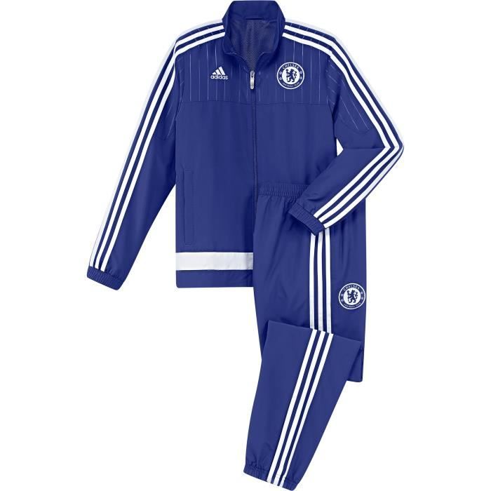 SURVETEMENT GARCON CHELSEA ADIDAS S12035 SAISON 2016 BLEU Bleu BLEU - Achat / Vente survÃªtement 