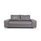 CANAPÉ Canapé convertible 2 places PU gris SANTANA