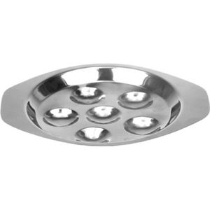THE KITCHENETTE Lot de 6 plats ? escargots 6 trous 4615204 15cm gris