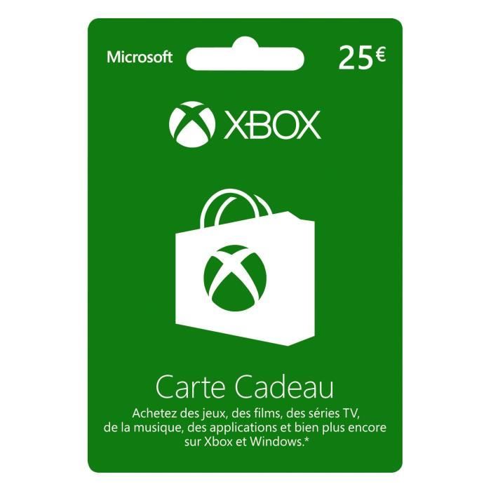 Carte Cadeau XBOX Live 25€ Achat / Vente jeux xbox 360 Carte Cadeau XBOX Live 25€ Cadeaux de