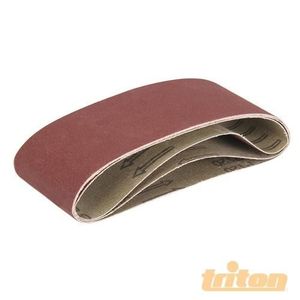 TRITON Lot de 3 bandes abrasives pour la ponceuse ? bande compacte Triton