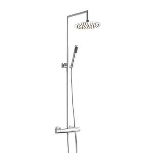 SARODIS Colonne de douche Linea + 22 avec mitigeur thermostatique et Pommeau de douche ?22 cm