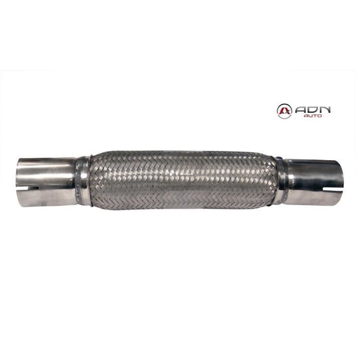 Raccord flexible Echappement type B L370 D52.5 Avec sorties Inox