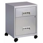 PETIT MEUBLE DE RANGEMENT Caisson PIERRE HENRY 2 tiroirs alu
