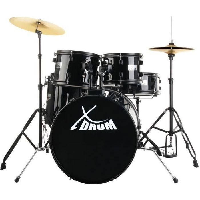 XDrum Rookie 20" Set de Batterie Studio noir + … pas cher Achat / Vente batterie Les soldes