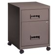 PETIT MEUBLE DE RANGEMENT Caisson PIERRE HENRY 2 tiroirs taupe