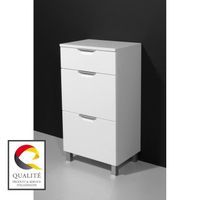 FINITION MEUBLE SDB  LIQUID élément bas blanc 49 cm