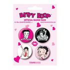  BETTY BOOP - Pack 4 badges metal