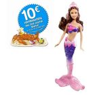 POUPEE-POUPON Barbie - Sirène Royale - Brune / violette et rose