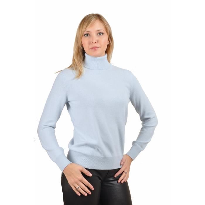 Pull femme cachemire solde bleu