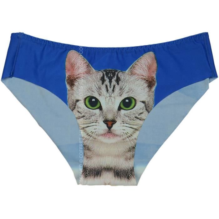 Culotte Femme Humoristique Bleu La Chatte Bleu Bleu Achat Vente