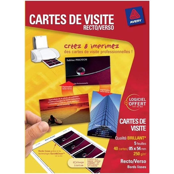 carte de visite 85x54 mm