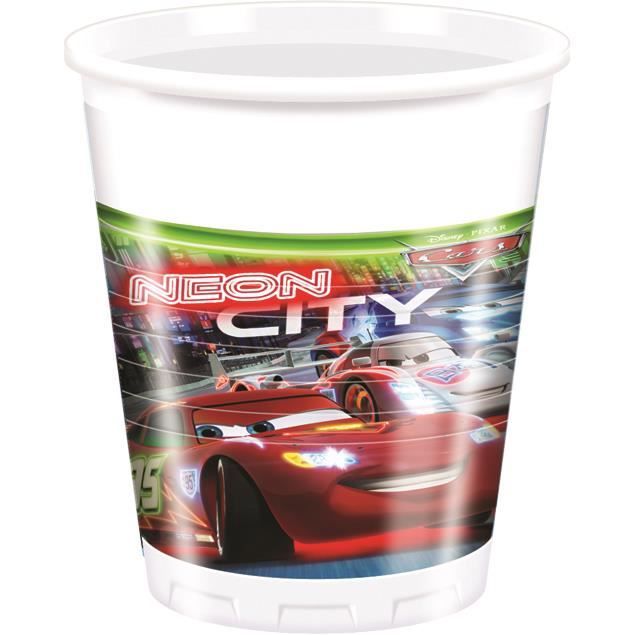 Gobelets Néon Cars© x8. Disney/Pixar©. - Achat / Vente verre ...