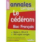 SCOLAIRE / UNIVERSITAIRES ANNALES CORRIGEES; annales corrigées 2007 ; bac...