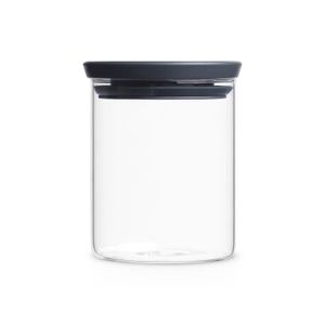 BRABANTIA Bocal en verre empilable 298288 0,6L gris foncé