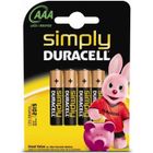  Duracell - Pile Alcaline - AAAx4 Simply (LR03)
