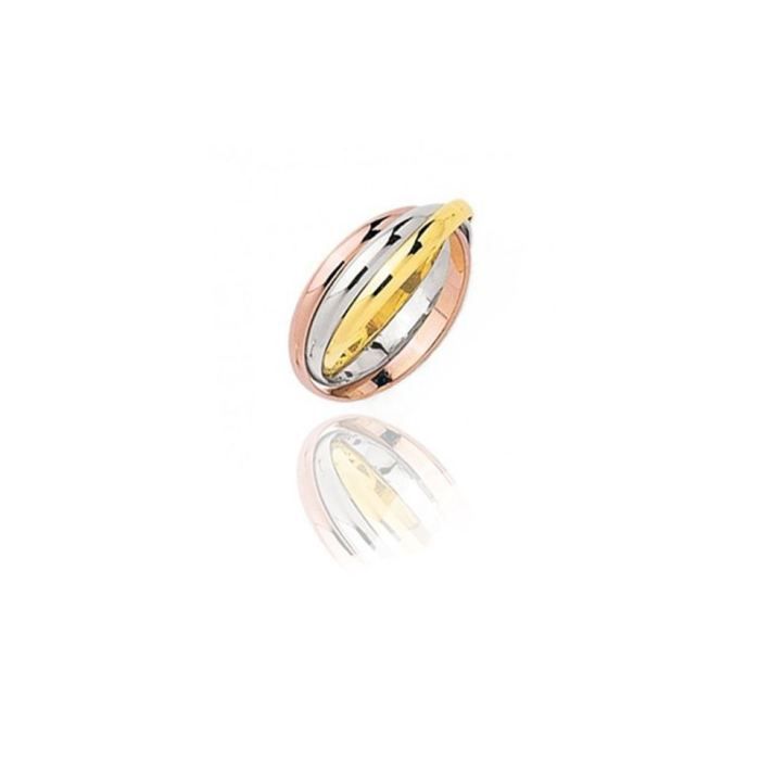 Bague 3 anneaux 3 ors trois ors 2.5mm - TDJ25B - Bijou : Bague ...