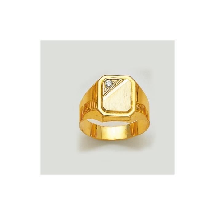 Chevaliere Homme Or 18 Carats Pas Cher Chevalière Or 18 Carats Or jaune Or jaune - Achat / Vente chevaliere